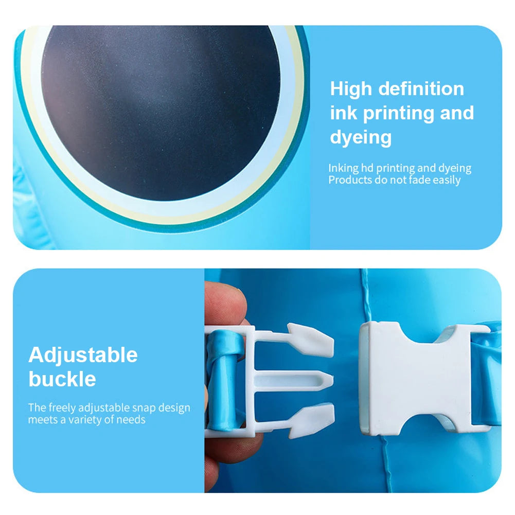 PVC Drifting Safety Vest Lightweight Inflatable Buoyancy Vest Portable Adjustable Webbing Safety Buckle Swim Pool Accessories