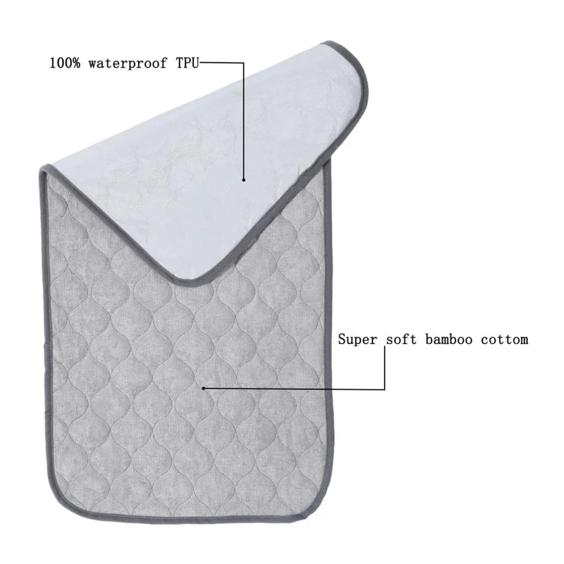 Baby Diaper Mat Waterproof Nappy Sheet Newborn Toddlers Reusable Bamboo Liner Changing Pad Mattress for Newborn Infant Portable