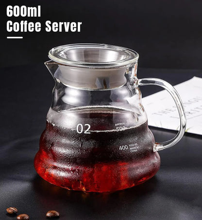 600ml Glass Coffee Carafe, Coffee Pot Clear Standard Coffee Server for Pour Over Coffee Maker