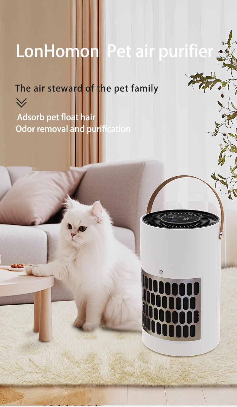 Pet air Purifier for cats and dogs Hair in bedroom hoe ca in Bedroom hoe Cabinet True HEPA Filter Filtration System Cleaner Odor