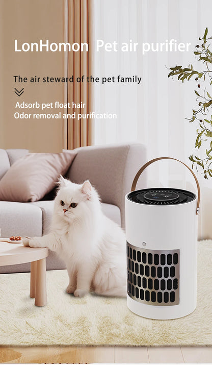 Pet air Purifier for cats and dogs Hair in bedroom hoe ca in Bedroom hoe Cabinet True HEPA Filter Filtration System Cleaner Odor