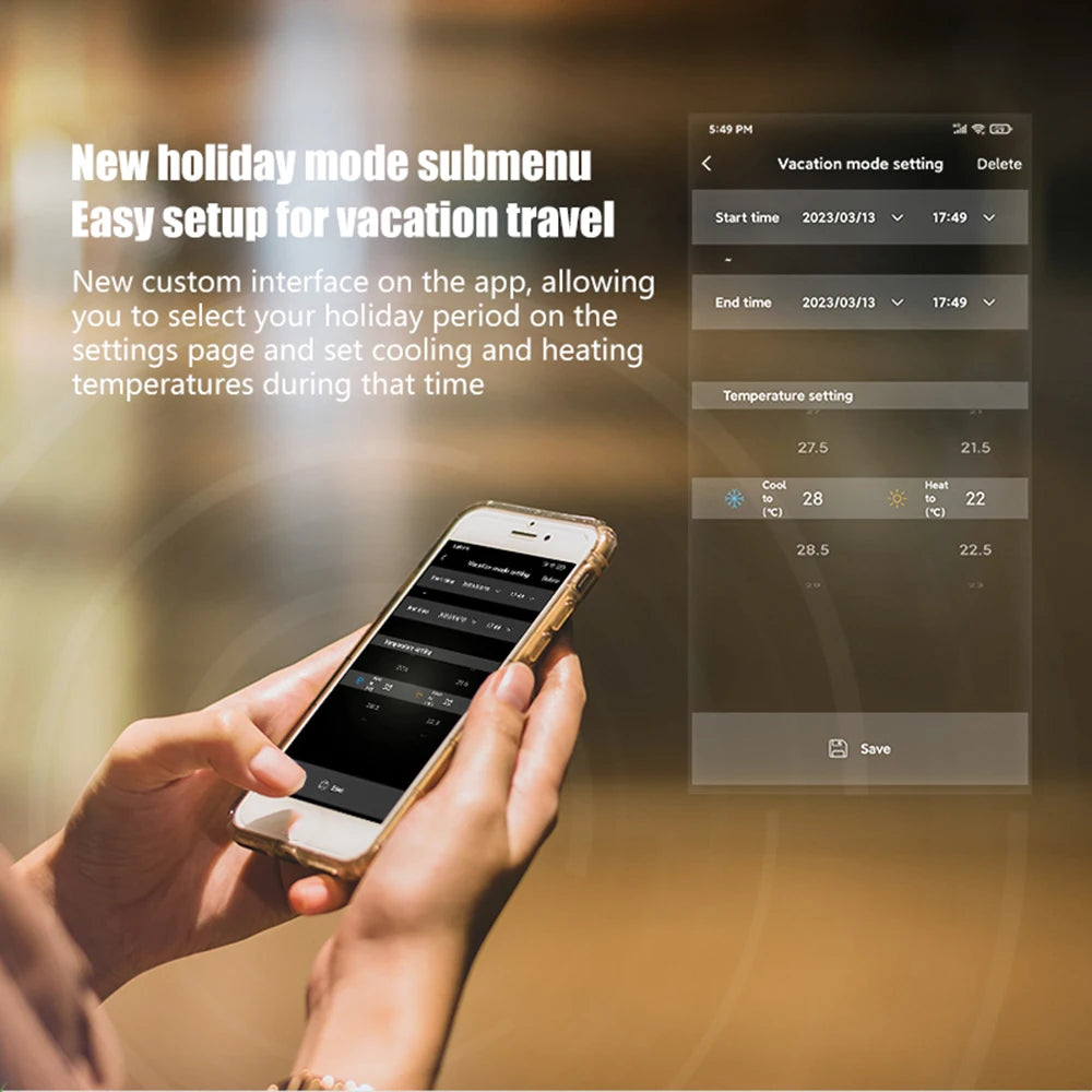 WiFi Smart Thermostat Temperature Controller Programmable Touch Control Mobile APP Voice Control Compatible with Alexa Home