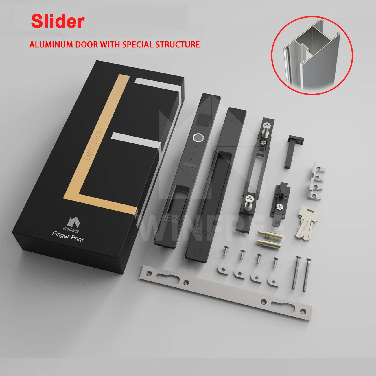 Sliding Door Smart Lock Biometric Fingerprint Lock Tuya Smart Home Bluetooth Remote Control