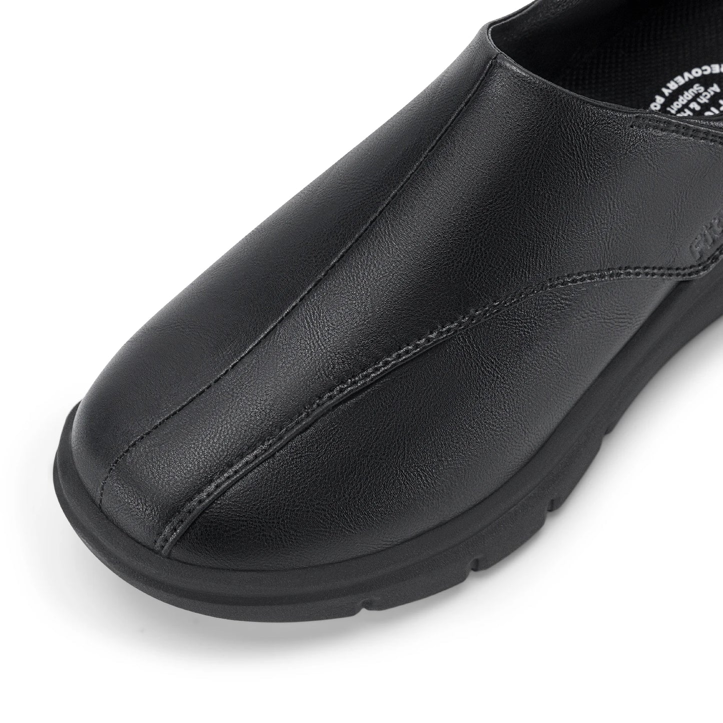 FitVille Men's Leather Shoes Diabetic Shoes Casual Oxford Shoes Adjustable Lightweight Formal Business Shoes for Swollen Feet