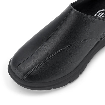 FitVille Men's Leather Shoes Diabetic Shoes Casual Oxford Shoes Adjustable Lightweight Formal Business Shoes for Swollen Feet