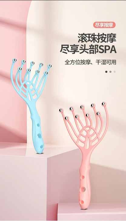 Head Massage Ball Scalp Comb - Massager Soul Extractor Relaxing Relieving Head Care Tools