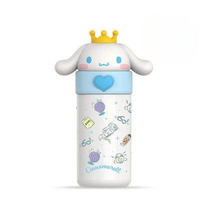 Sanrio Hello Kitty 350ml Stainless Steel Thermos Kawaii Kuromi Cinnamoroll Melody Kids Vacuum Flask Water Bottle Tumbler