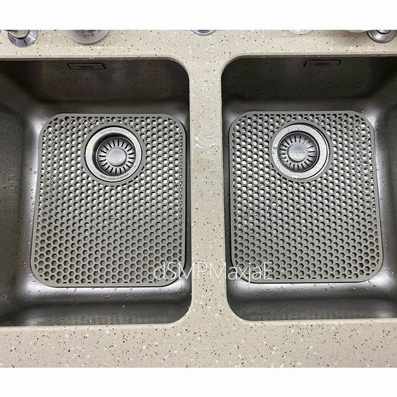 Silicone Sink Mat Sink Protectors for Kitchen Sink, Sink Mat Grid Non-Slip Folding Sink for Bottom of Farmhouse Porcelain Sink