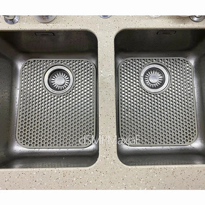 Silicone Sink Mat Sink Protectors for Kitchen Sink, Sink Mat Grid Non-Slip Folding Sink for Bottom of Farmhouse Porcelain Sink