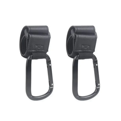 1/2pcs Baby Stroller Hooks Portable Infant Carriage Hook Multifunctional Leather Aluminum Alloy Hook Stroller Accessories
