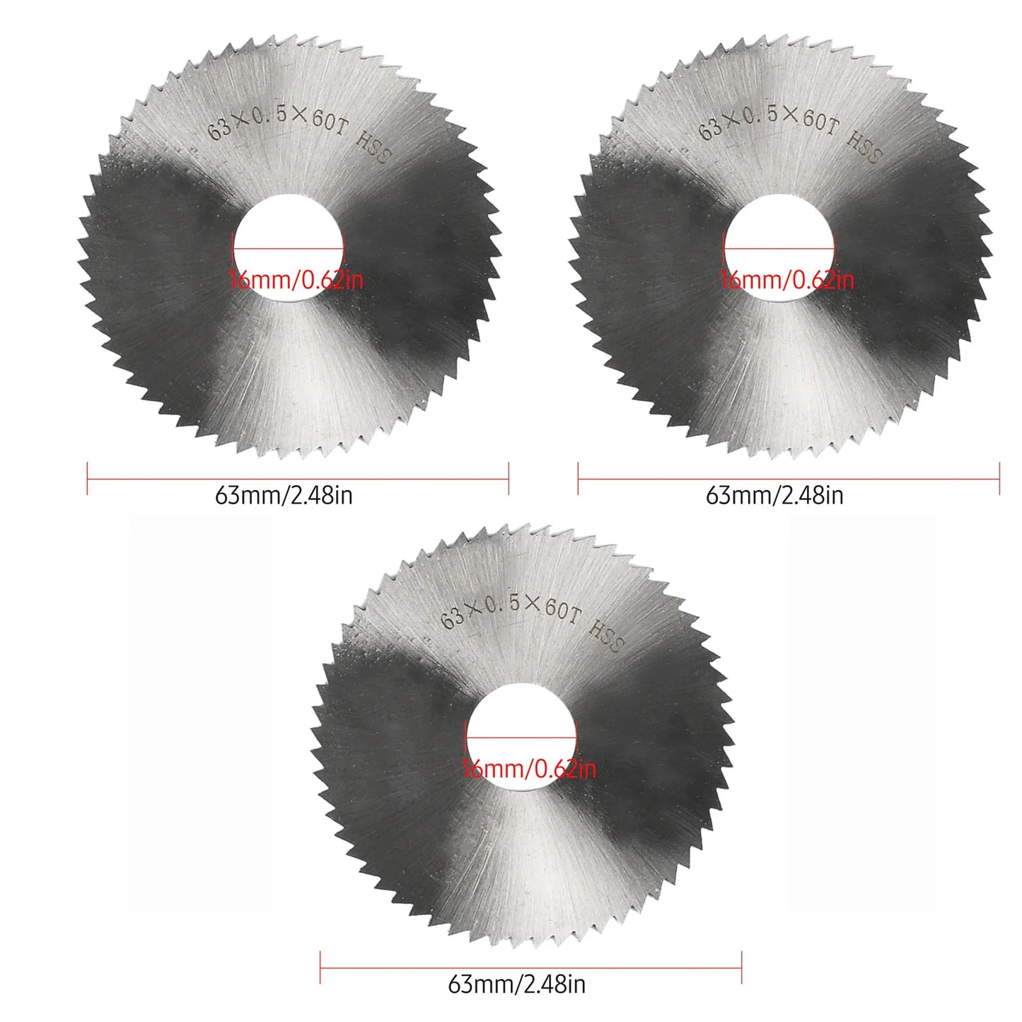 2.5inch Circular Saw Alloy Saw Blade Diameter 63mm HSS Saw Blade Emery Saw Blade Resin Saw Blade Electric Saw Blade Power Tools