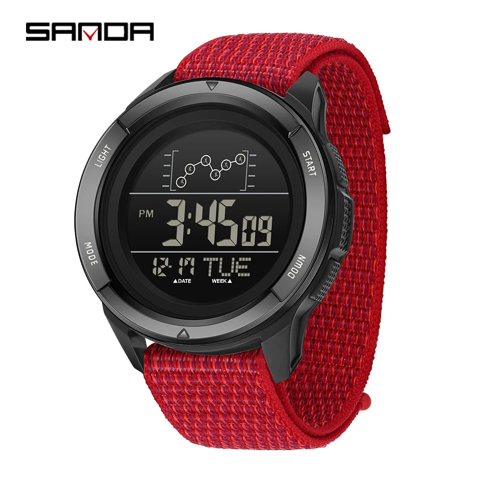 SANDA 2198 Single Monitor Male Student Electronic Watch Multifunctional Waterproof sports Student Electronic Watch 2025