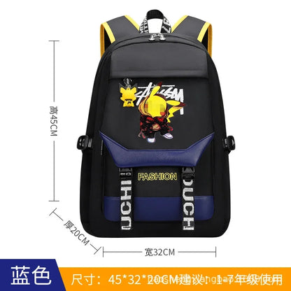 TAKARATOMY Backpack Trolley School Bag Pikachu School Bag Stationery Storage Backpack Multifunctional Travel Bag School Season