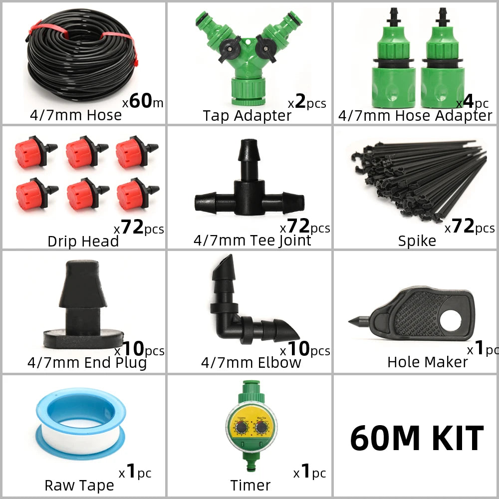 Watering System With Timer Micro Drippers For Irrigation Drip Irrigation System Watering Set Water Plant System Automatic