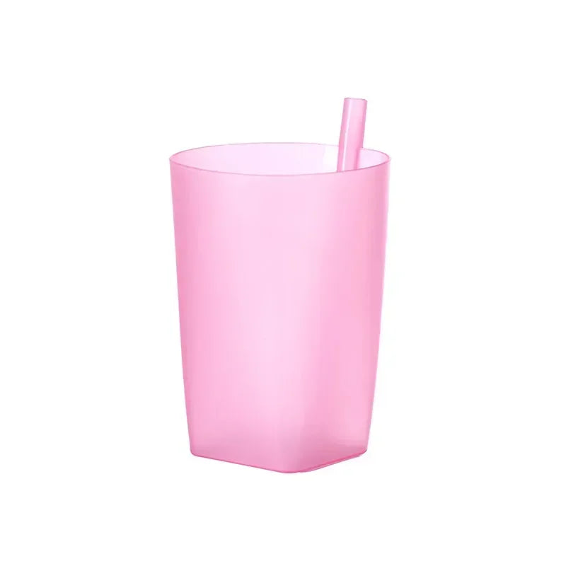 Candy Color Sippy Cups Built in Straw Water Practical Large Capacity Straw Cup for Children Kids Creative Water Drinking Mug New