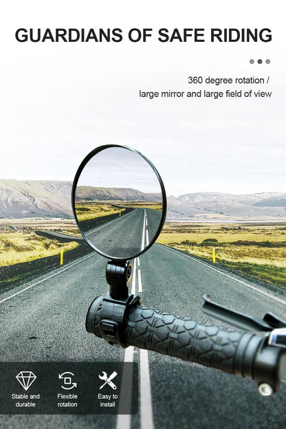 Motorcycles Rearview Mirror Side Mirror For Safety View Turning Left Right Mirror Adjustable Mini Autocycle Rear View