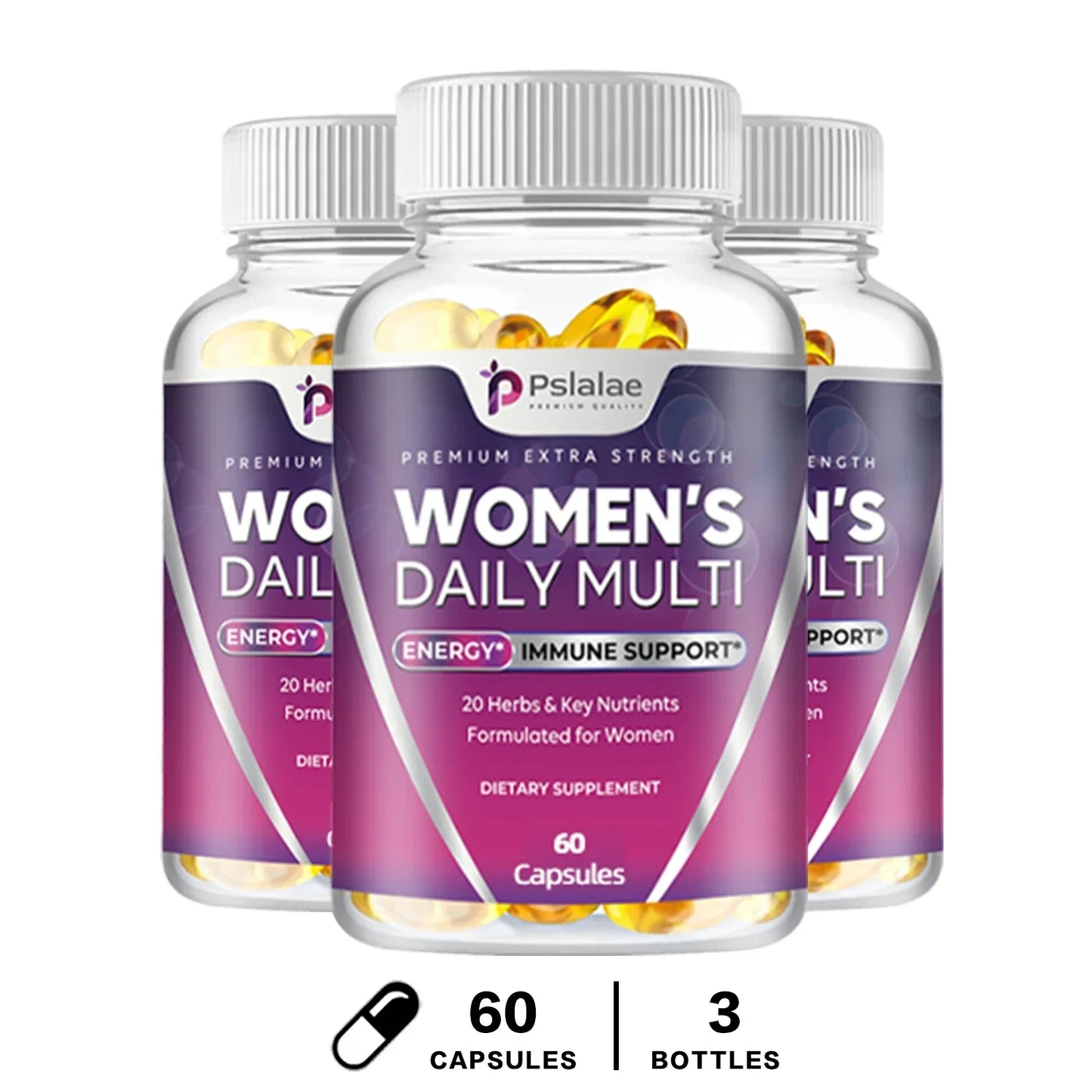 Women's Multivitamin Capsules Contain A Perfect Blend of Biotin, Calcium and Zinc To Support Immune Function and Energy
