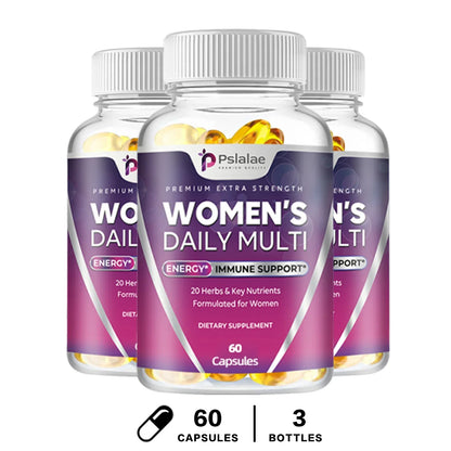 Women's Multivitamin Capsules Contain A Perfect Blend of Biotin, Calcium and Zinc To Support Immune Function and Energy