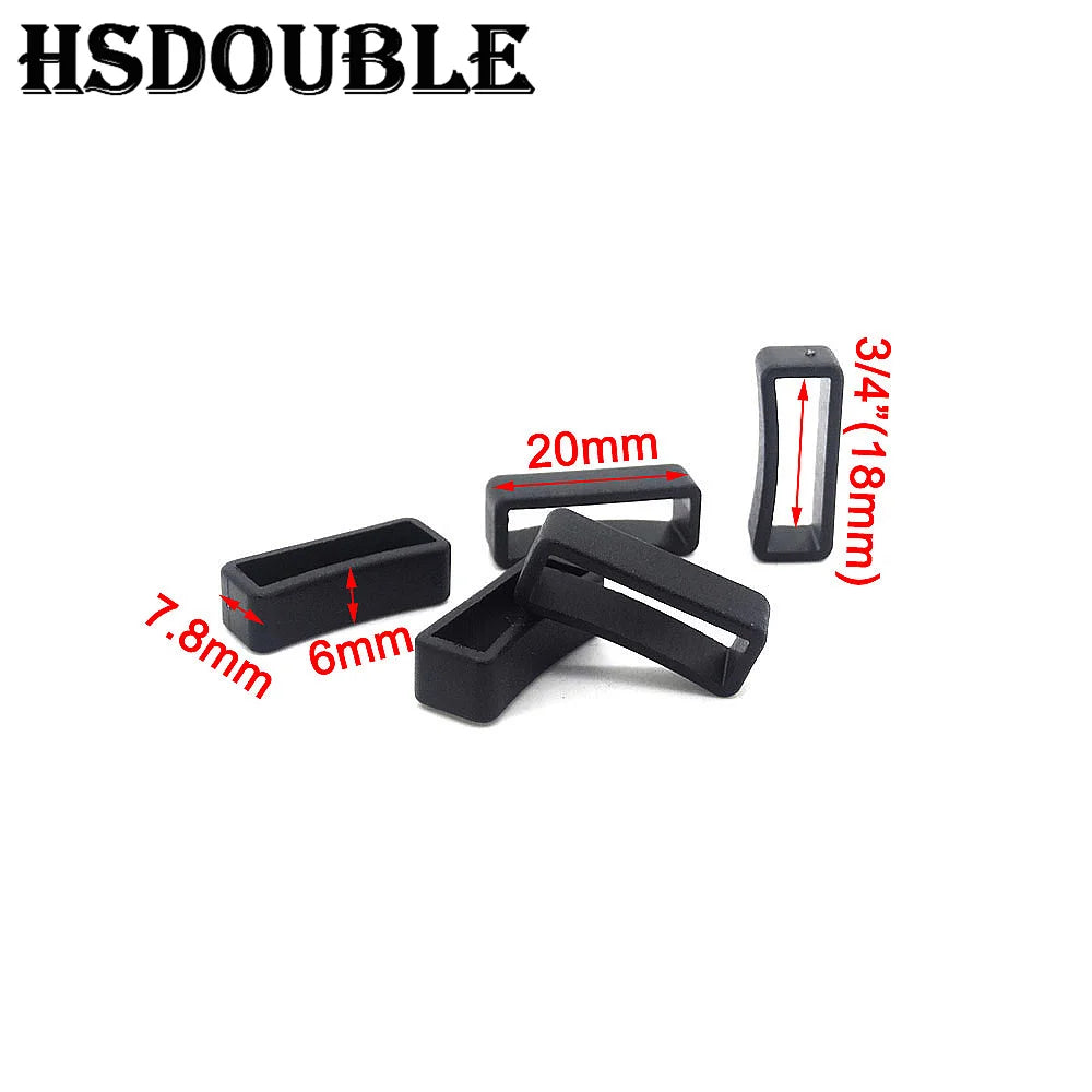 10 Pcs/Pack Plastic Belt Loop Keeper Square Loop Buckles Belt Harness Backpack Straps