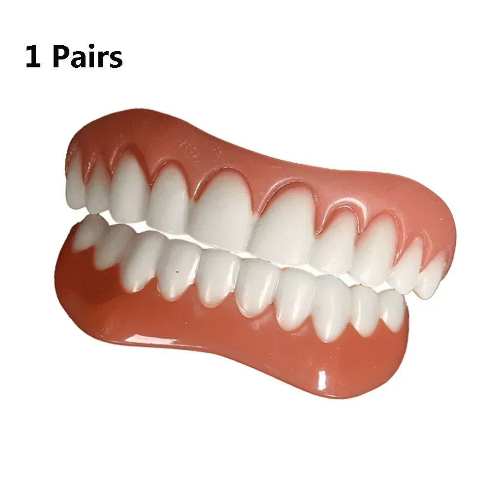 New False Teeth Silicone Upper & Lower Veneers Perfect Laugh Veneers Dentures Paste Fake Teeth Braces Comfortable Teeth