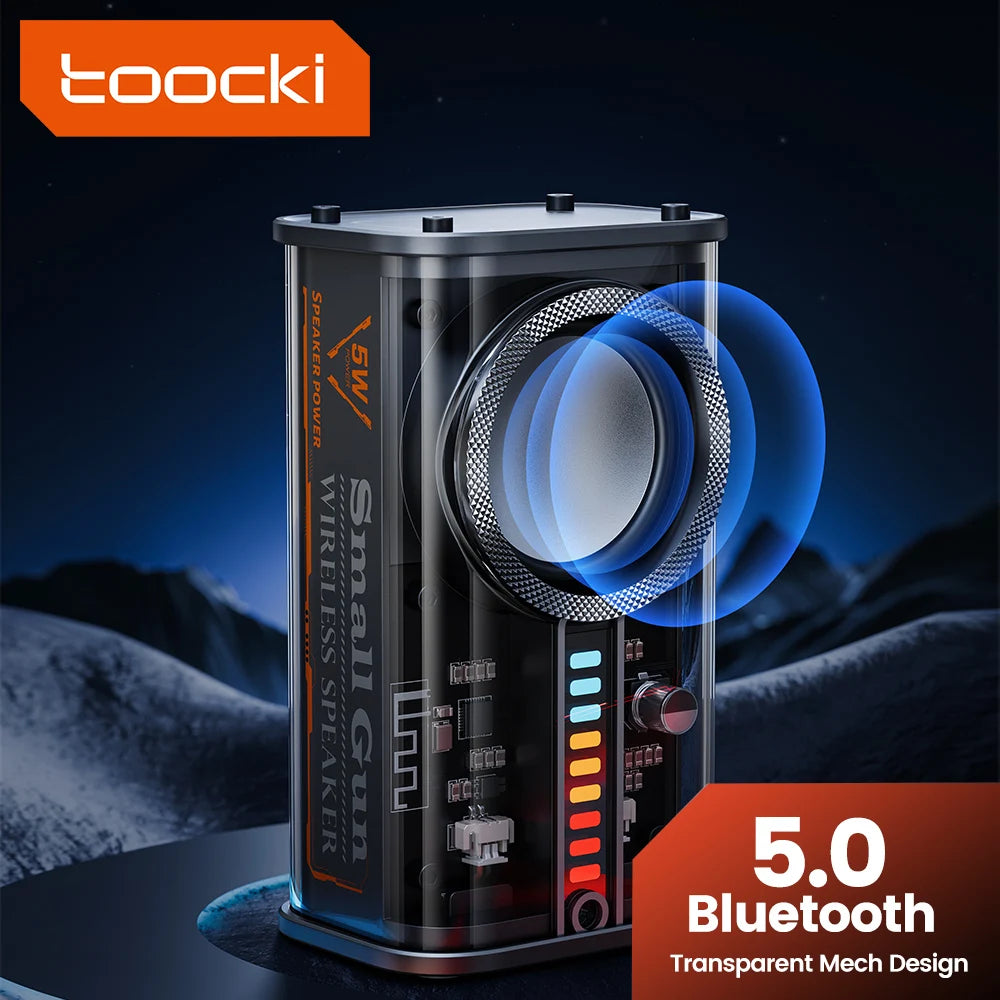 Toocki K07 Portable Bluetooth 5.0 Speaker Stereo Surround Wireless Bluetooth Speakers Dazzling Lighting Audio Player Loudspeaker