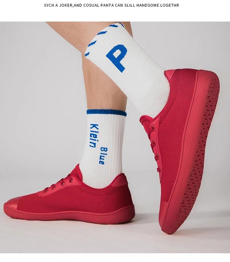 Sneakers for Men New Wide Barefoot Sneaker Fashion Flats Soft Zero Drop Sole Wider Toe Light Weight Fashion Shoes Plus Size