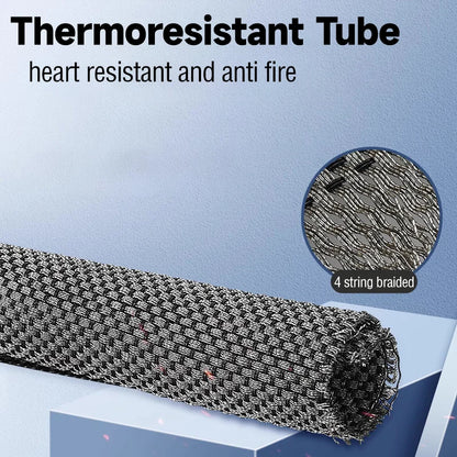 5-8mm Thermoresistant Tin Plating Cable Tube Sleeve EMI Shielded Flexible Wire Wrap Cover Line Cord Organizers Cable Management