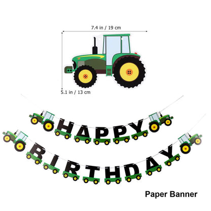 Tractor Party Paper Plates Cups Napkins Banner Tractor Birthday Party Supplies Tractor Themed Party Decor for Party Farm Party