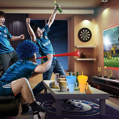 1000ml Snack Bowl Drink Cup with Straw 2 In 1 Stadium Tumbler Splash Proof Leakproof Popcorn Beverage Cup for Cinema Travel