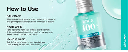 ANUA PDRN Hyaluronic Acid Capsules 100 Serum, Radiation Facial Serum, Hyaluronic Acid, Korean Skin Care Products, 30ml