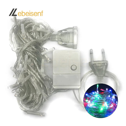 LED String Light 5/10M 50/100LEDs AC 220V EU Plug Indoor Outdoor Decor Wedding Party Christmas Tree Home Garden Patio Decoration