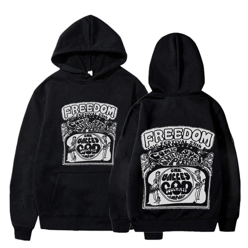 Classic Freedom Hoodies  Apparel  Camisa  Sweatshirt Customized  Hoodied Pullover  Hoodie Harajuku