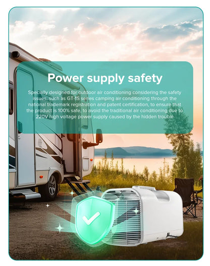 Camping Air ConditionerPortable Camping Mobile Outdoor Air Conditioner Without Outdoor Unit No Installation, No Drainage, Easy T