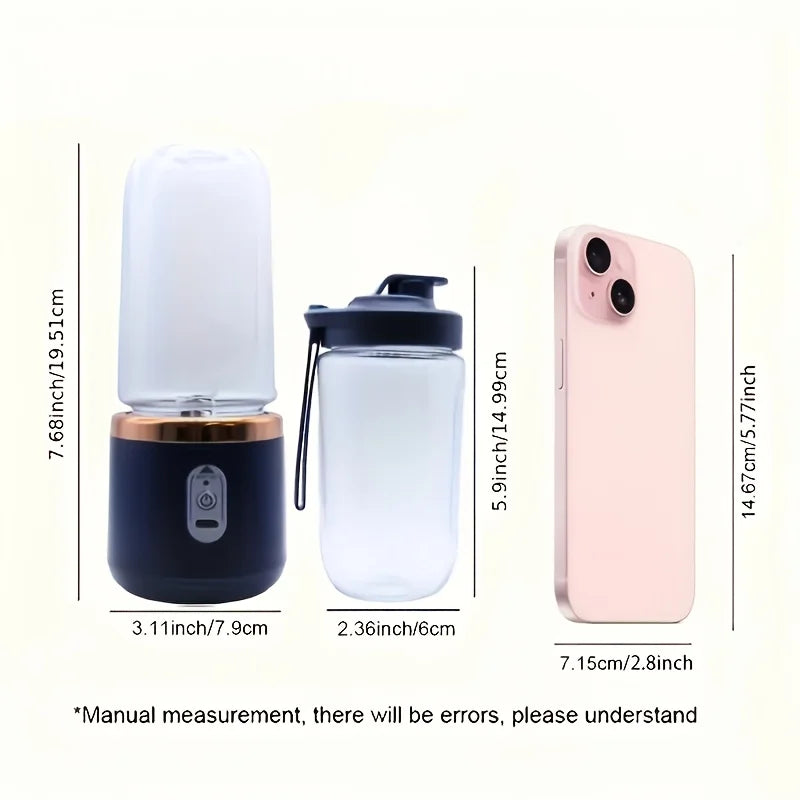 Multifunctional Portable Juicer, 2-in-1 Fruit Blender and Juicer with 6 Blades