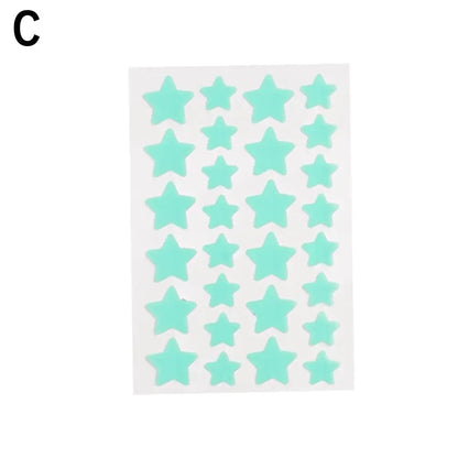 Black Star-Shaped Acne Stickers, Invisible Hydrocolloid Pimple Patches, Blemish Spot Cover Treatment,Skin Care Tool