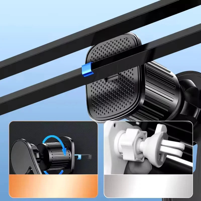 Magnetic Car Phone Holder Stand Magnet Cell Mobile Support Mount Gps Bracket In Car for Macsafe Iphone 16 Xiaomi Air Vent Holder
