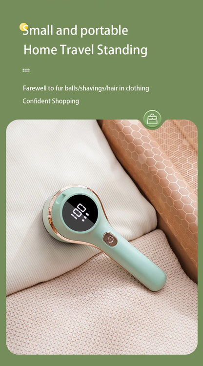 Lint Remover For Clothing Hair Ball Trimmer Fuzz Pellets Clothes Sweater Fabric Shaver with LED Digital Electric Fluff Lint Remo