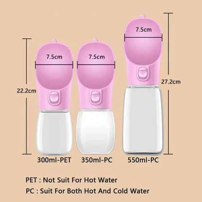 OUZEY Travel Portable Dog Water Bottle Outdoor Foldable Walking Drinking Bowls For Small Large Dogs Puppy Cat Water Bowl