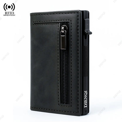 Rfid Blocking Credit Card Holder Men Wallet Luxury Pop Up Slim Thin Minimalist Wallet Bank Cardholder Case Black Vallet for Men
