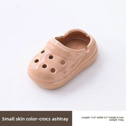 Stylish Ceramic Ashtray for Office Home Living Room Trendy Crocs Design Creative Business Gift