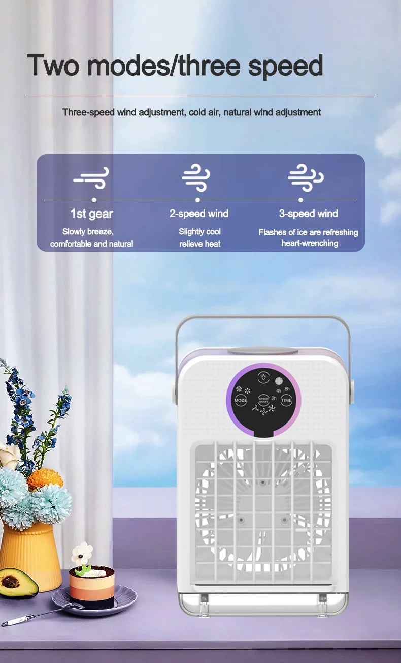 Home desktop air conditioning fan dormitory USB mini electric fan refrigeration air conditioning office small mobile air cooler