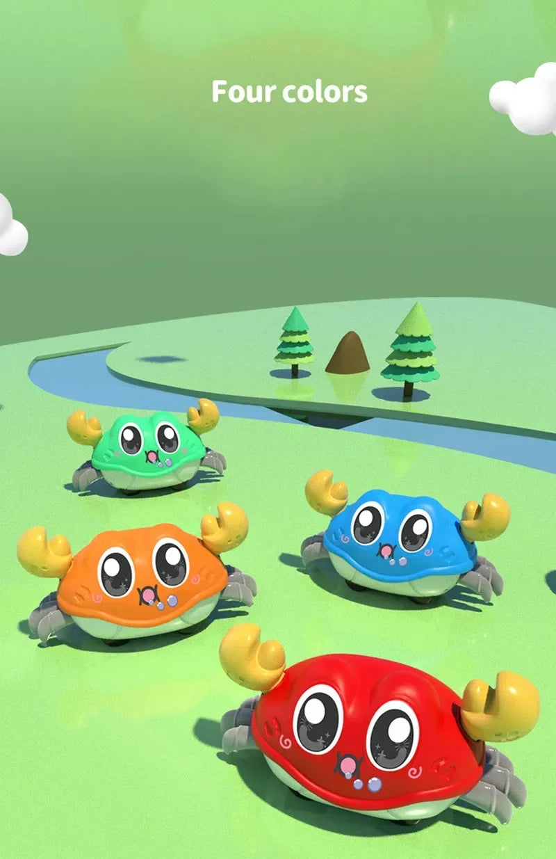 Crawling Crab Toys for Baby,Crawling Sensory Toys Infant Learning Crawl Toddler Development Babies Interactive Walking for 0-12M