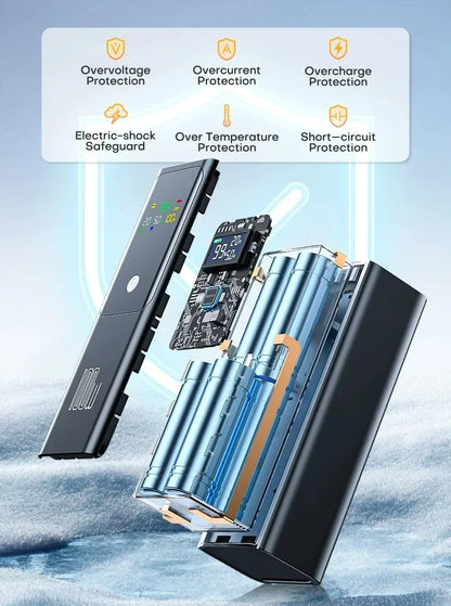 New PD100W Fast Charging Power Bank 20000mAh High Capacity Portable Charger External Spare Battery Laptop Powerbank for IPhone