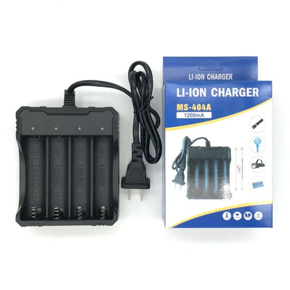 4 Chargers 4 Slot Wire Charger for 18650 Battery Charger Intelligent Fast Charging for 18650 Li-Ion Battery Flashlight Battery