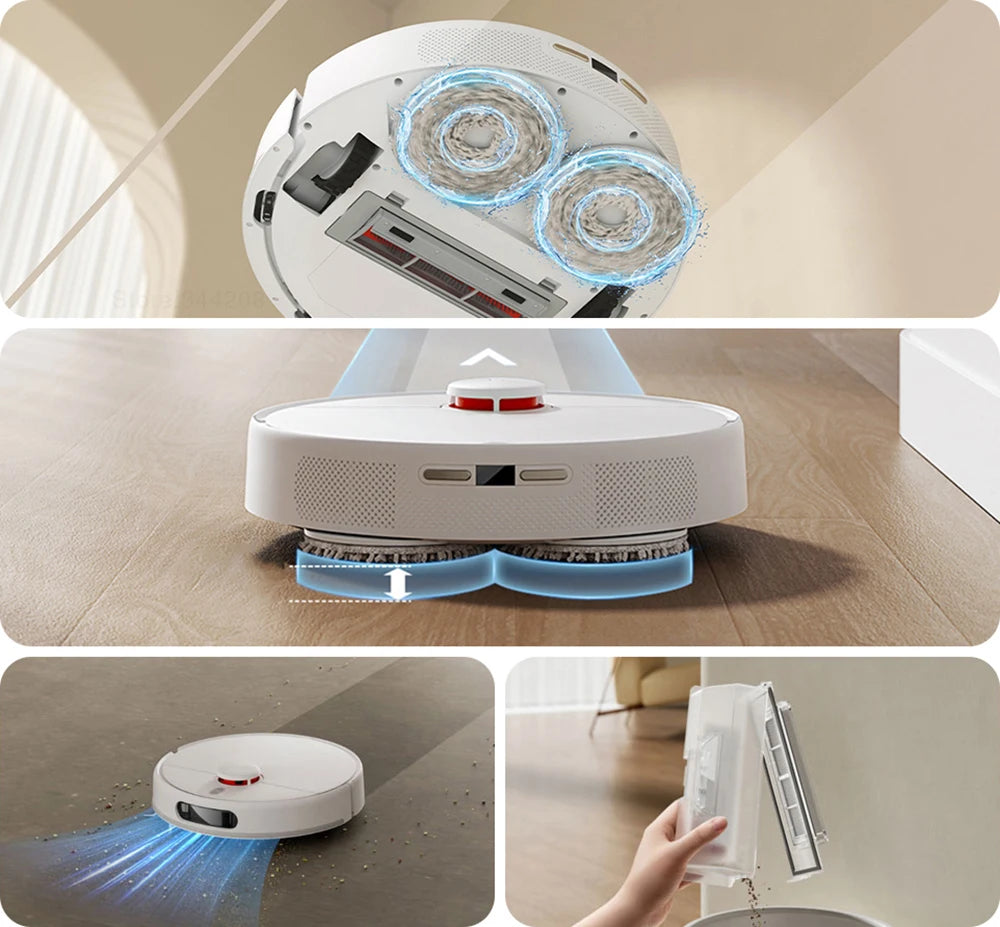 XIAOMI MIJIA Self Robot Vacuum Cleaners Mop 2 Smart Home Sweeping High Speed Rotary Scrubbing 5000PA Cyclone Suction LDS Laser