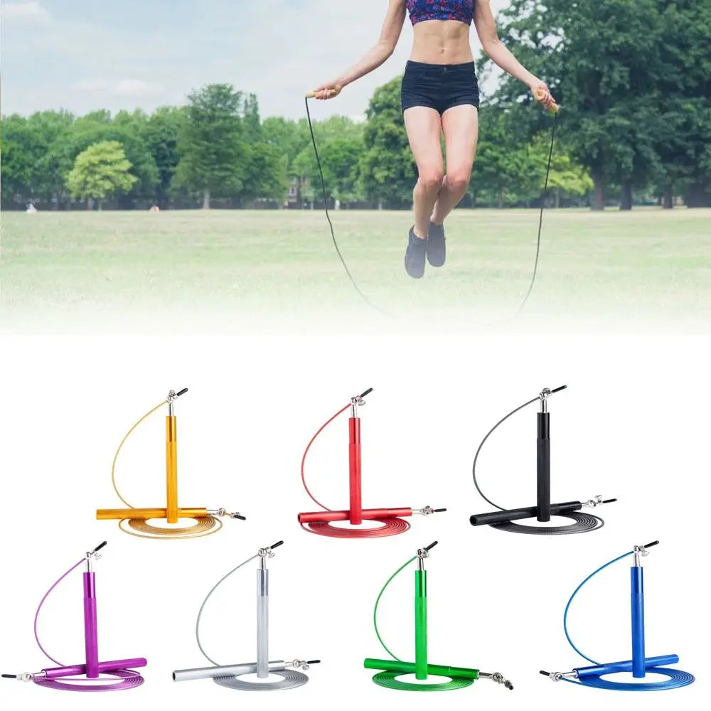 3 Meters Speed Skipping Rope Adjustable 360° Swivel Ball Bearing Boxing Skipping Rope Steel Wire Aluminum Alloy