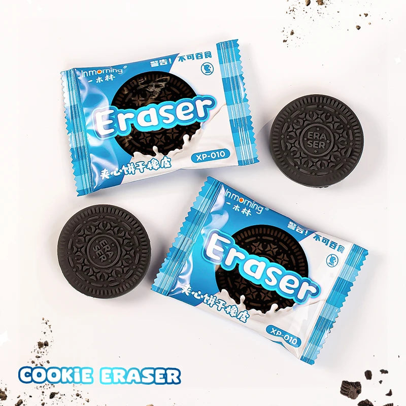 Kawaii stationery items School teacher gift Office Supplies classroom back to school cookie Carton Rubber Erasers cute things