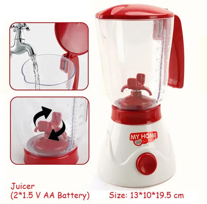 Kitchen Appliances Toys Toy Kitchen Set for Kids Play Kitchen Doll House Accessories Blender Coffee Maker Machine Mixer Toaster