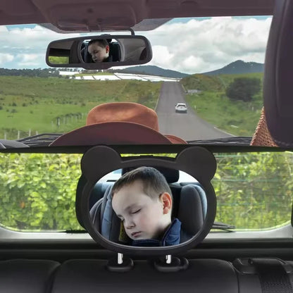 Adjustable Car Rear Seat View Mirror Cartoon Wide View Baby Safety Facing Seat Mirror Universal Shatterproof Car Kids Monitor