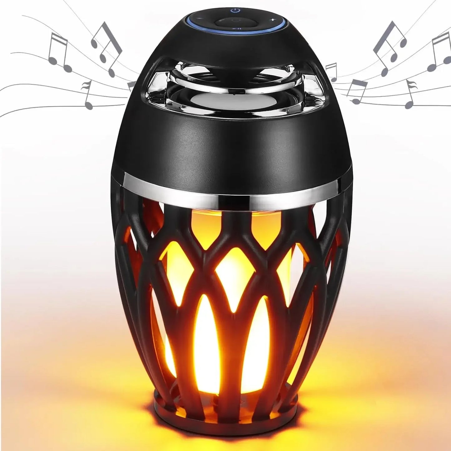 LED Flame Table Lamp Atmosphere Bluetooth Speaker Night Light for Indoor Outdoor Torch Atmosphere Bluetooth Speakers Waterproof